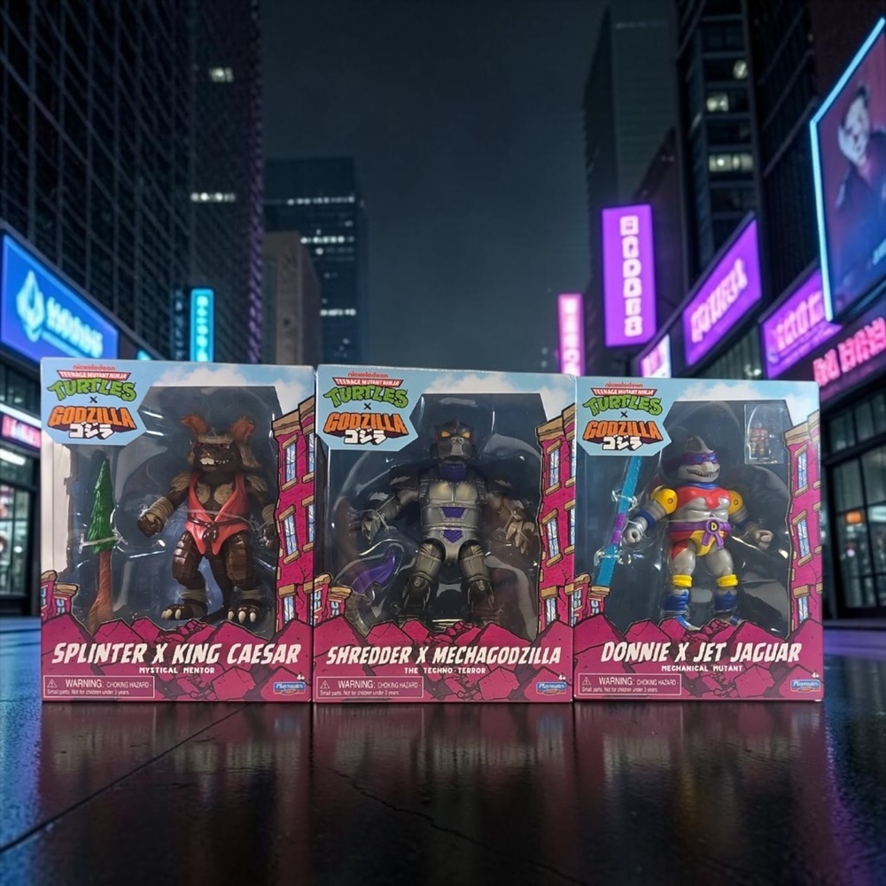 Teenage Mutant Ninja Turtles X Godzilla Lot Splinter Donatello Shredder New